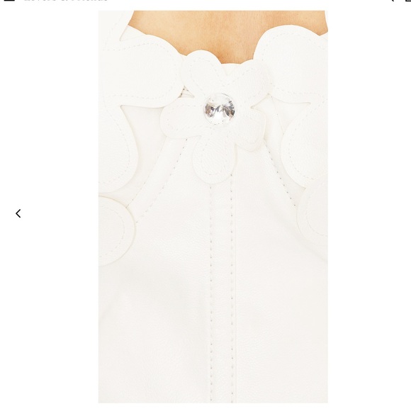 Lovers and Friends Nova Faux Leather Bustier in Bone, Size: S - Picture 5 of 9